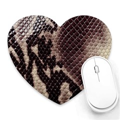 Snake Skin, Reptile Skin, Snake Skin Textures, Brown Snake Heart Mousepad by kyorashop23