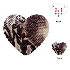 Snake Skin, Reptile Skin, Snake Skin Textures, Brown Snake Playing Cards Single Design (heart)