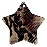 Snake Skin, Reptile Skin, Snake Skin Textures, Brown Snake Star Ornament (Two Sides) Back