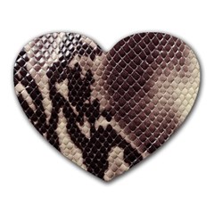 Snake Skin, Reptile Skin, Snake Skin Textures, Brown Snake Heart Mousepad by kyorashop23