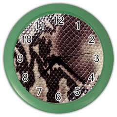 Snake Skin, Reptile Skin, Snake Skin Textures, Brown Snake Color Wall Clock by kyorashop23