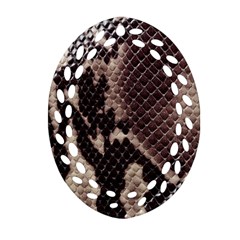 Snake Skin, Reptile Skin, Snake Skin Textures, Brown Snake Ornament (oval Filigree) by kyorashop23