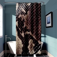 Snake Skin, Reptile Skin, Snake Skin Textures, Brown Snake Shower Curtain 36  X 72  (stall)  by kyorashop23