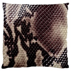 Snake Skin, Reptile Skin, Snake Skin Textures, Brown Snake Large Cushion Case (one Side) by kyorashop23