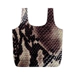 Snake Skin, Reptile Skin, Snake Skin Textures, Brown Snake Full Print Recycle Bag (M) Back