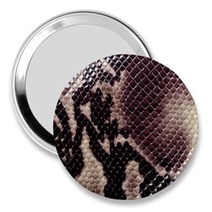 Snake Skin, Reptile Skin, Snake Skin Textures, Brown Snake 3  Handbag Mirrors by kyorashop23