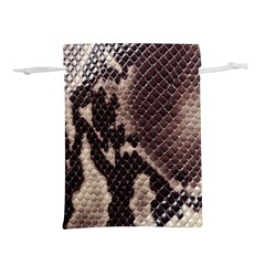 Snake Skin, Reptile Skin, Snake Skin Textures, Brown Snake Lightweight Drawstring Pouch (l) by kyorashop23