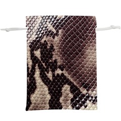 Snake Skin, Reptile Skin, Snake Skin Textures, Brown Snake Lightweight Drawstring Pouch (xl) by kyorashop23