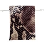 Snake Skin, Reptile Skin, Snake Skin Textures, Brown Snake Lightweight Drawstring Pouch (XL) Front