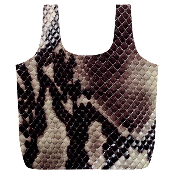 Snake Skin, Reptile Skin, Snake Skin Textures, Brown Snake Full Print Recycle Bag (XXL)