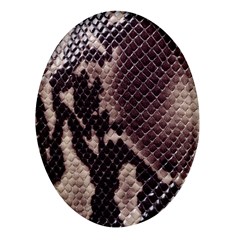 Snake Skin, Reptile Skin, Snake Skin Textures, Brown Snake Oval Glass Fridge Magnet (4 Pack) by kyorashop23