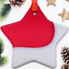 White Red Ripples Ornament (star)