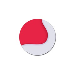 White Red Ripples Golf Ball Marker (4 Pack) by kyorashop23