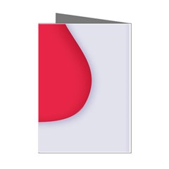 White Red Ripples Mini Greeting Cards (pkg Of 8)