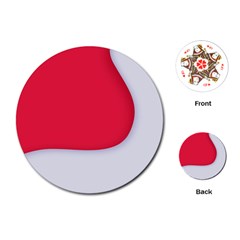 White Red Ripples Playing Cards Single Design (round)