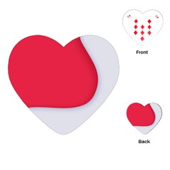 White Red Ripples Playing Cards Single Design (heart)