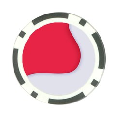 White Red Ripples Poker Chip Card Guard