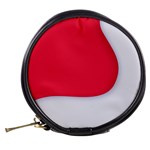 White Red Ripples Mini Makeup Bag Back