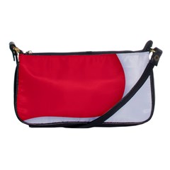 White Red Ripples Shoulder Clutch Bag by kyorashop23