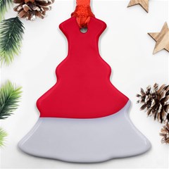 White Red Ripples Ornament (christmas Tree) 