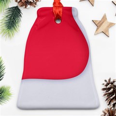 White Red Ripples Bell Ornament (two Sides)