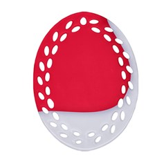 White Red Ripples Ornament (oval Filigree)