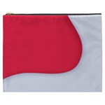 White Red Ripples Cosmetic Bag (XXXL) Front