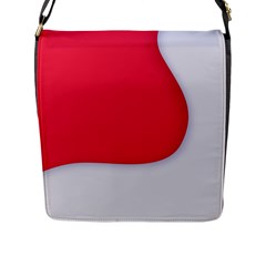 White Red Ripples Flap Closure Messenger Bag (l) by kyorashop23