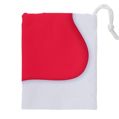 White Red Ripples Drawstring Pouch (5xl) by kyorashop23