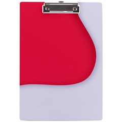 White Red Ripples A4 Acrylic Clipboard by kyorashop23