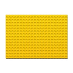 Yellow Lego Texture, Macro, Yellow Dots Background Sticker A4 (100 Pack) by kyorashop23