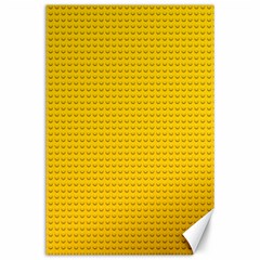 Yellow Lego Texture, Macro, Yellow Dots Background Canvas 24  X 36  by kyorashop23