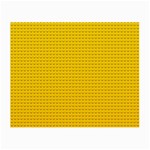 Yellow Lego Texture, Macro, Yellow Dots Background Small Glasses Cloth (2 Sides) Back