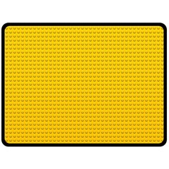 Yellow Lego Texture, Macro, Yellow Dots Background Fleece Blanket (large) by kyorashop23