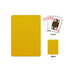 Yellow Lego Texture, Macro, Yellow Dots Background Playing Cards Single Design (mini)