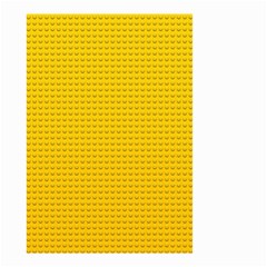 Yellow Lego Texture, Macro, Yellow Dots Background Small Garden Flag (two Sides) by kyorashop23