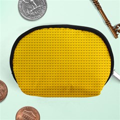 Yellow Lego Texture, Macro, Yellow Dots Background Accessory Pouch (medium) by kyorashop23