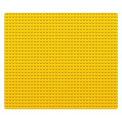 Yellow Lego Texture, Macro, Yellow Dots Background Two Sides Premium Plush Fleece Blanket (kids Size) by kyorashop23