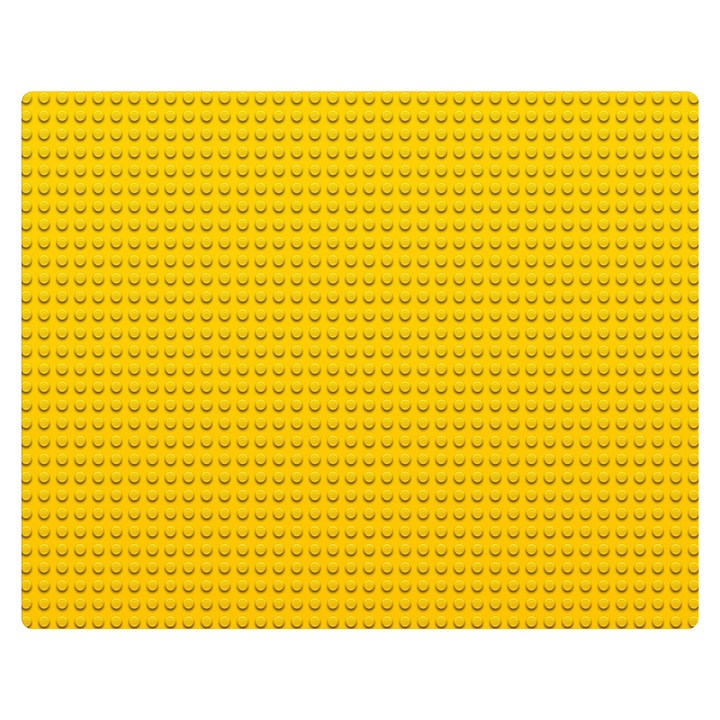 Yellow Lego Texture, Macro, Yellow Dots Background Two Sides Premium Plush Fleece Blanket (Teen Size)