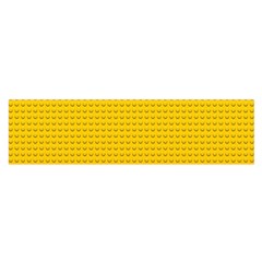 Yellow Lego Texture, Macro, Yellow Dots Background Oblong Satin Scarf (16  X 60 ) by kyorashop23