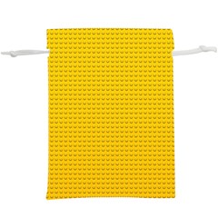 Yellow Lego Texture, Macro, Yellow Dots Background Lightweight Drawstring Pouch (xl) by kyorashop23