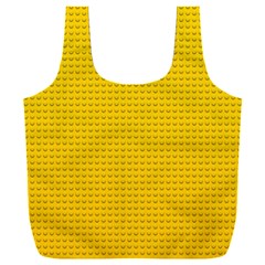 Yellow Lego Texture, Macro, Yellow Dots Background Full Print Recycle Bag (xxxl) by kyorashop23