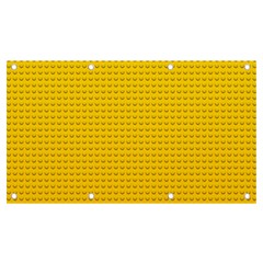 Yellow Lego Texture, Macro, Yellow Dots Background Banner And Sign 7  X 4  by kyorashop23