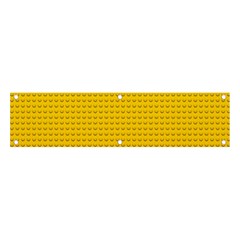 Yellow Lego Texture, Macro, Yellow Dots Background Banner And Sign 4  X 1  by kyorashop23