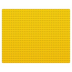 Yellow Lego Texture, Macro, Yellow Dots Background Premium Plush Fleece Blanket (medium) by kyorashop23