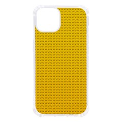 Yellow Lego Texture, Macro, Yellow Dots Background Iphone 13 Tpu Uv Print Case by kyorashop23