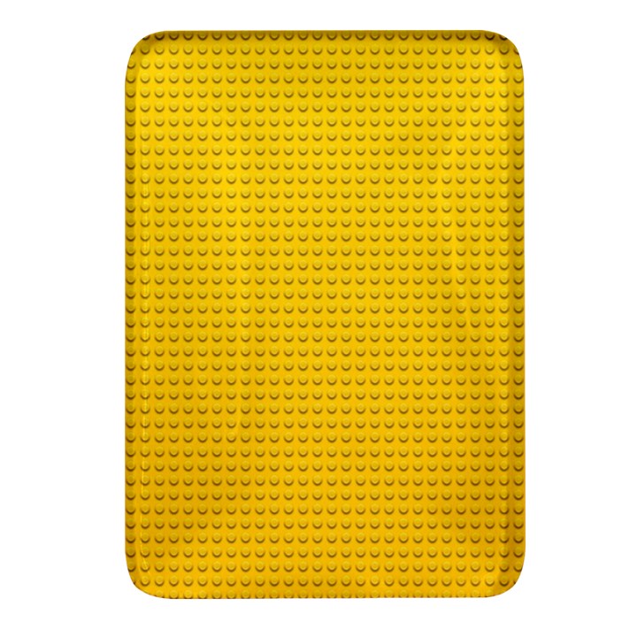 Yellow Lego Texture, Macro, Yellow Dots Background Rectangular Glass Fridge Magnet (4 pack)