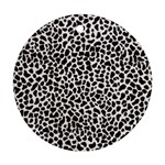 Zebra Skin, Vector Textures, White Black Background Ornament (Round) Front