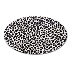 Zebra Skin, Vector Textures, White Black Background Oval Magnet