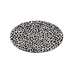 Zebra Skin, Vector Textures, White Black Background Sticker Oval (10 pack) Front